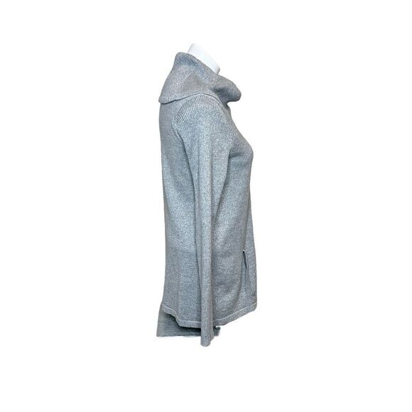Karl Lagerfeld metallic silver cowl neck sweater size S - Picture 5 of 16